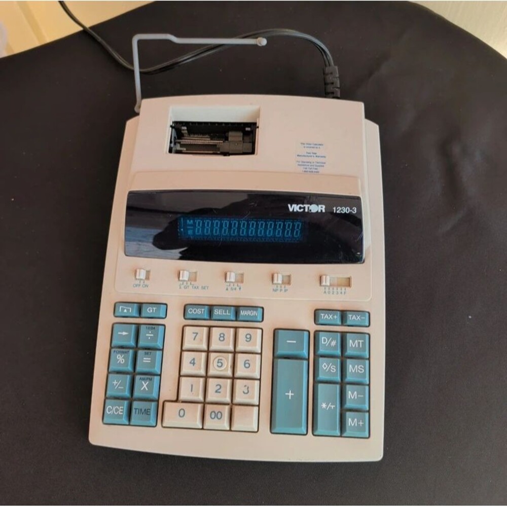 Victor Technology Model 1230-3 Printing Calculator  - Works